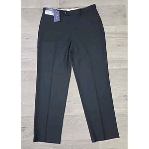 RALPH LAUREN BLACK COMFORT FLEX PANTS FLAT FRONT‎ Dress PANTS 36W × 32L